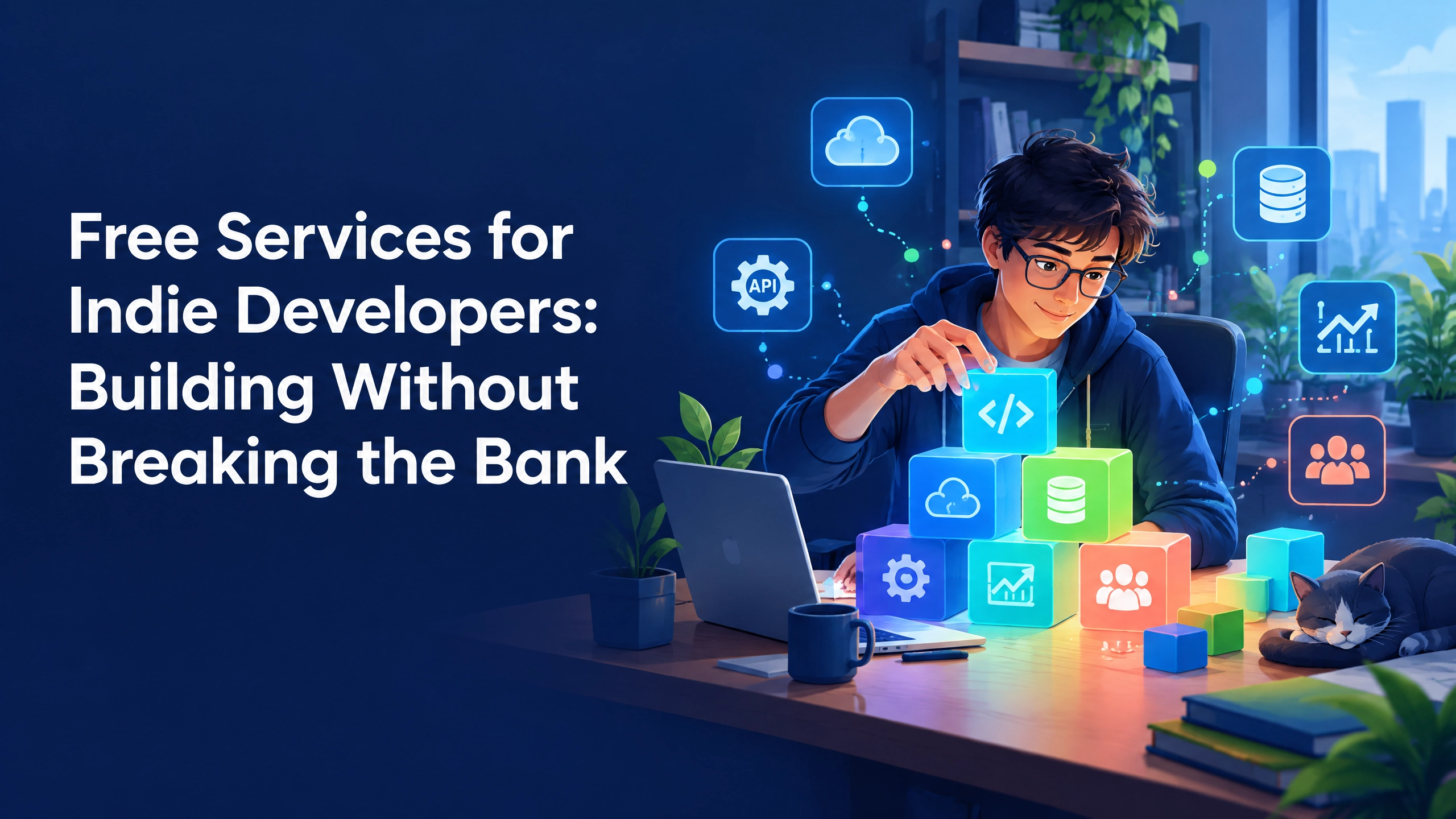 Free services for indie developers: hosting, databases, email, monitoring, analytics, AI APIs